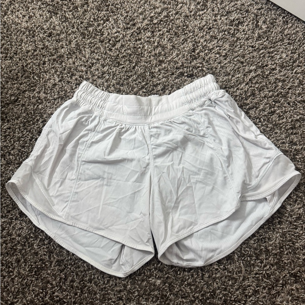 lululemon athletica Hotty Hot LR 4” White Athletic Shorts